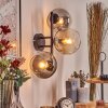 Koyoto Kula świetlna, Lampa ścienna W kolorze bursztynu, Przezroczysty, Przydymiony, 3-punktowe