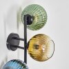 Koyoto Kula świetlna, Lampa ścienna Niebeieski, Złoty, Zielony, Przezroczysty, 3-punktowe