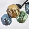 Koyoto lampa sufitowa, kula świetlna niebeieski, złoty, zielony, 4-punktowe