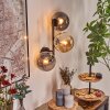 Gastor Kula świetlna, Lampa ścienna W kolorze bursztynu, Przydymiony, 3-punktowe