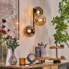 Gastor Kula świetlna, Lampa ścienna W kolorze bursztynu, Przydymiony, 3-punktowe