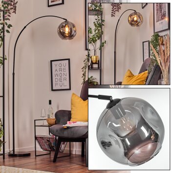 Ripoll Lampa stojąca, Lampy łukowe Czarny, 1-punktowy