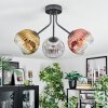 Ripoll lampa sufitowa, kula świetlna złoty, przezroczysty, miedziany, przydymiony, 3-punktowe