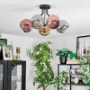 Ripoll lampa sufitowa, kula świetlna chrom, złoty, miedziany, przydymiony, 5-punktowe