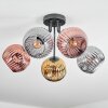 Ripoll lampa sufitowa, kula świetlna chrom, złoty, miedziany, przydymiony, 5-punktowe
