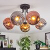 Ripoll lampa sufitowa, kula świetlna chrom, złoty, miedziany, przydymiony, 5-punktowe