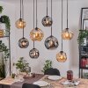 Ripoll Lampa wisząca, Kula świetlna, Lampa wisząca Ecru, Czarny, 8-punktowe