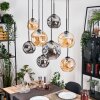 Ripoll Lampa wisząca, Kula świetlna, Lampa wisząca Ecru, Czarny, 8-punktowe