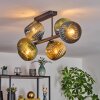 Koyoto lampa sufitowa, kula świetlna niebeieski, złoty, zielony, 6-punktowe