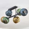 Koyoto lampa sufitowa, kula świetlna niebeieski, złoty, zielony, 6-punktowe