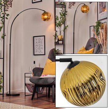 Ripoll Lampa stojąca, Lampy łukowe Czarny, 1-punktowy