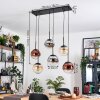Gastor lampa wisząca, kula świetlna, lampa wisząca bursztynowy, chrom, przezroczysty, miedziany, przydymiony, 6-punktowe