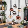 Gastor lampa wisząca, kula świetlna, lampa wisząca bursztynowy, chrom, przezroczysty, miedziany, przydymiony, 6-punktowe