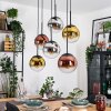 Gastor lampa wisząca, kula świetlna, lampa wisząca chrom, złoty, przezroczysty, miedziany, przydymiony, 6-punktowe