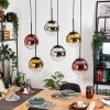 Gastor Lampa wisząca, Kula świetlna, Lampa wisząca Chrom, Złoty, Przezroczysty, W kolorze miedzi, Przydymiony, 6-punktowe