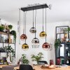Gastor Lampa wisząca, Kula świetlna, Lampa wisząca Chrom, Złoty, Przezroczysty, W kolorze miedzi, Przydymiony, 6-punktowe