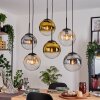 Gastor Lampa wisząca, Kula świetlna, Lampa wisząca W kolorze bursztynu, Złoty, Przezroczysty, Przydymiony, 6-punktowe