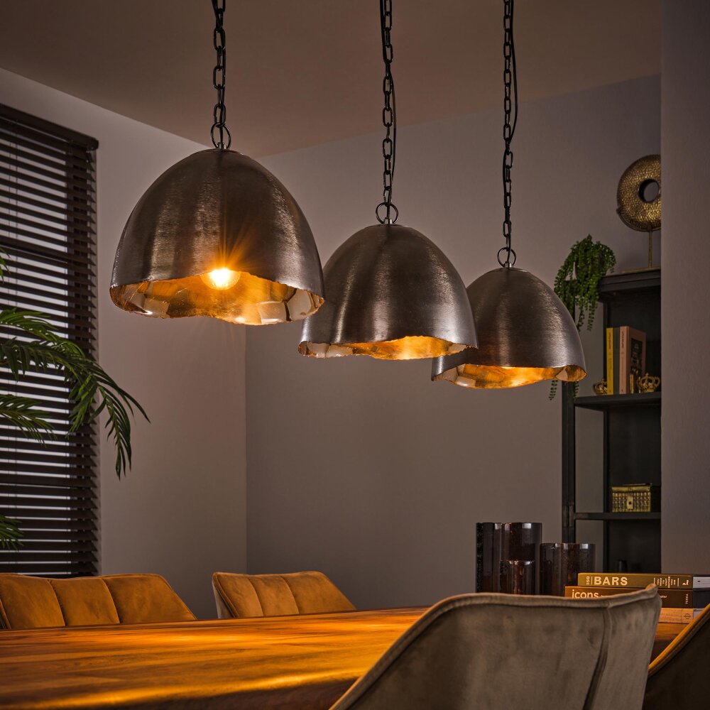 Mirror Lampa Wisząca Nikiel matowy, Czarny, 3-punktowe main product photo