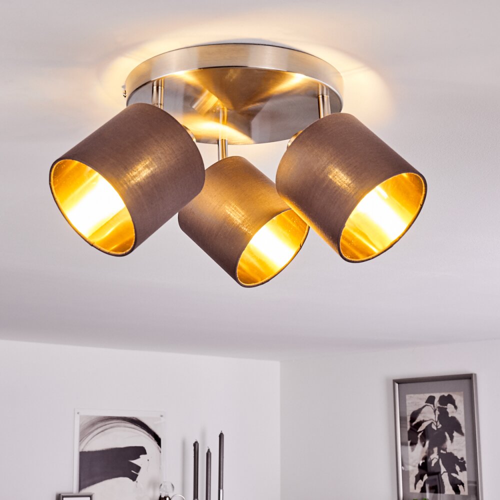 Alsen Lampa Sufitowa Nikiel matowy, 3-punktowe main product photo