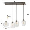 Polvero Lampa Wisząca Stare Złoto, 4-punktowe