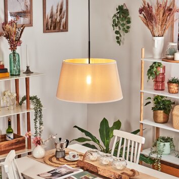 Bassagoda Lampa wisząca, Lampa wisząca beige, Biały, 1-punktowy