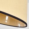 Chellas lampa wisząca, lampa wisząca naturalny, czarny, 1-punktowy
