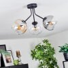 Koyoto Lampa sufitowa, Kula świetlna 42 cm W kolorze bursztynu, Przezroczysty, Przydymiony, 3-punktowe
