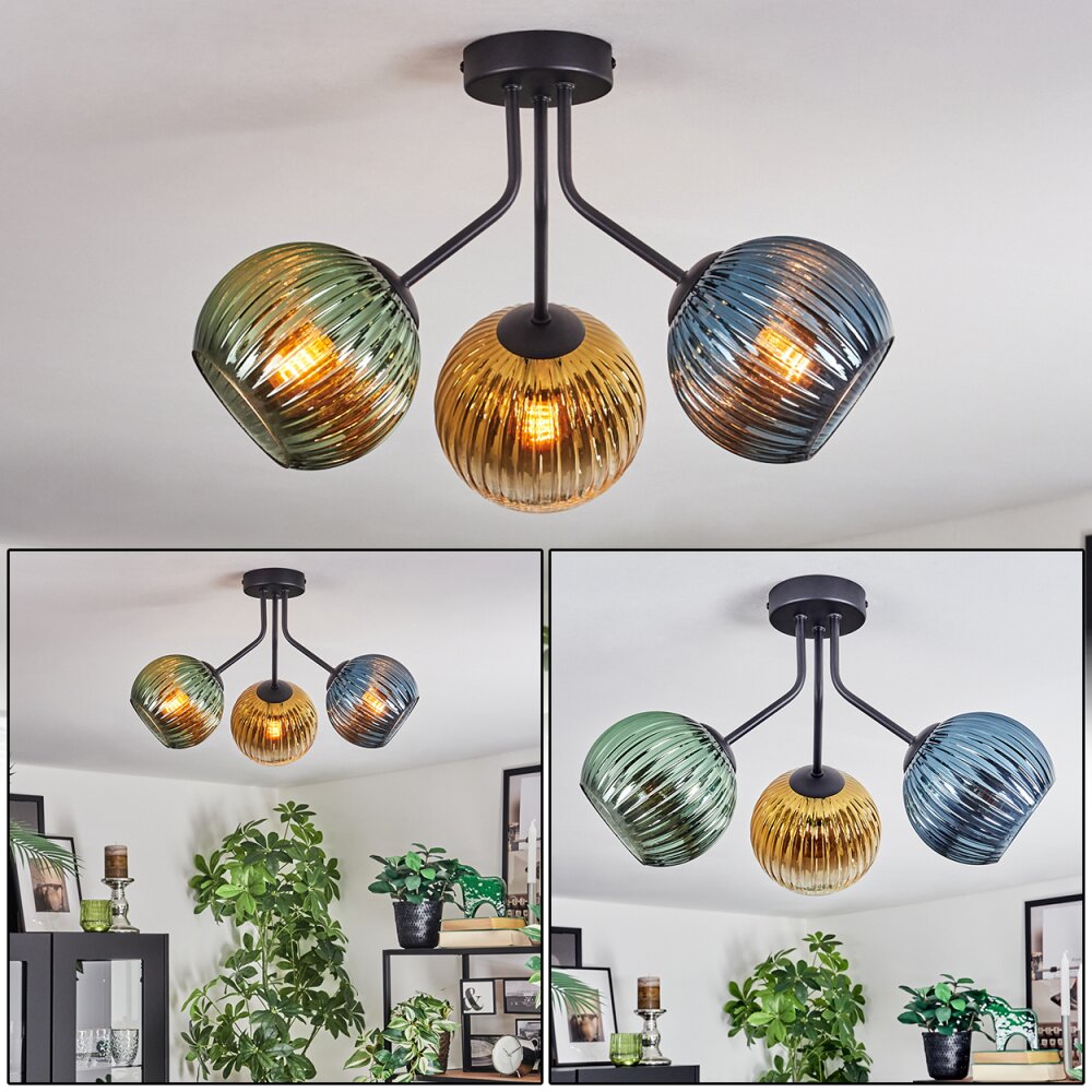 Koyoto Lampa sufitowa, Kula świetlna 42 cm Niebeieski, Złoty, Zielony, Przezroczysty, 3-punktowe main product photo