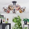 Ripoll Lampa sufitowa, Kula świetlna Chrom, Złoty, Przezroczysty, W kolorze miedzi, Przydymiony, 7-punktowe