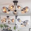 Koyoto lampa sufitowa, kula świetlna 82 cm bursztynowy, przezroczysty, przydymiony, 7-punktowe