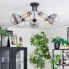 Koyoto lampa sufitowa, kula świetlna 82 cm bursztynowy, przezroczysty, przydymiony, 7-punktowe