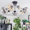 Koyoto lampa sufitowa, kula świetlna 82 cm bursztynowy, przezroczysty, przydymiony, 7-punktowe