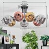Ripoll lampa sufitowa, kula świetlna chrom, złoty, miedziany, przydymiony, 7-punktowe
