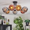 Ripoll lampa sufitowa, kula świetlna chrom, złoty, miedziany, przydymiony, 7-punktowe
