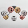 Ripoll lampa sufitowa, kula świetlna chrom, złoty, miedziany, przydymiony, 7-punktowe
