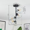Koyoto lampa sufitowa, kula świetlna przezroczysty, 4-punktowe