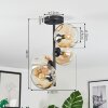 Ripoll Lampa sufitowa, Kula świetlna W kolorze bursztynu, Przezroczysty, 4-punktowe