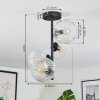 Koyoto lampa sufitowa, kula świetlna 32 cm przezroczysty, 4-punktowe