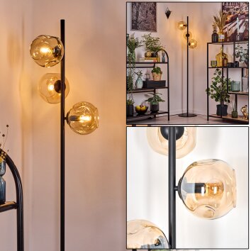Ripoll Lampa stojąca W kolorze bursztynu, 3-punktowe