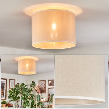 Bassagoda lampa sufitowa beżowy, biały, 1-punktowy