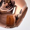 Ripoll lampa sufitowa, kula świetlna niebeieski, zielony, miedziany, 4-punktowe