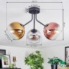 Koyoto lampa sufitowa, kula świetlna 42 cm złoty, przezroczysty, miedziany, przydymiony, 3-punktowe