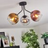 Koyoto lampa sufitowa, kula świetlna 42 cm złoty, przezroczysty, miedziany, przydymiony, 3-punktowe