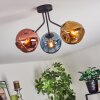 Ripoll lampa sufitowa, kula świetlna niebeieski, złoty, miedziany, 3-punktowe
