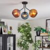 Koyoto lampa sufitowa, kula świetlna 42 cm niebeieski, złoty, miedziany, 3-punktowe