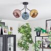 Koyoto Lampa sufitowa, Kula świetlna 42 cm Niebeieski, Złoty, W kolorze miedzi, 3-punktowe