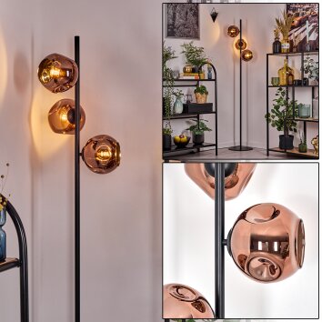 Ripoll Lampa stojąca W kolorze miedzi, 3-punktowe