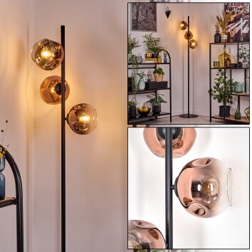 Ripoll Lampa stojąca Przezroczysty, W kolorze miedzi, 3-punktowe