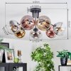 Koyoto Lampa sufitowa, Kula świetlna 82 cm Chrom, Złoty, Przezroczysty, W kolorze miedzi, Przydymiony, 7-punktowe