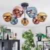 Ripoll lampa sufitowa, kula świetlna niebeieski, złoty, miedziany, 7-punktowe